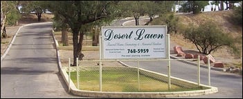 Entrance to Desert Lawn Memorial Gardens cemetery